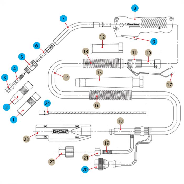 อะไหล่ปืน CO2 350A PANA