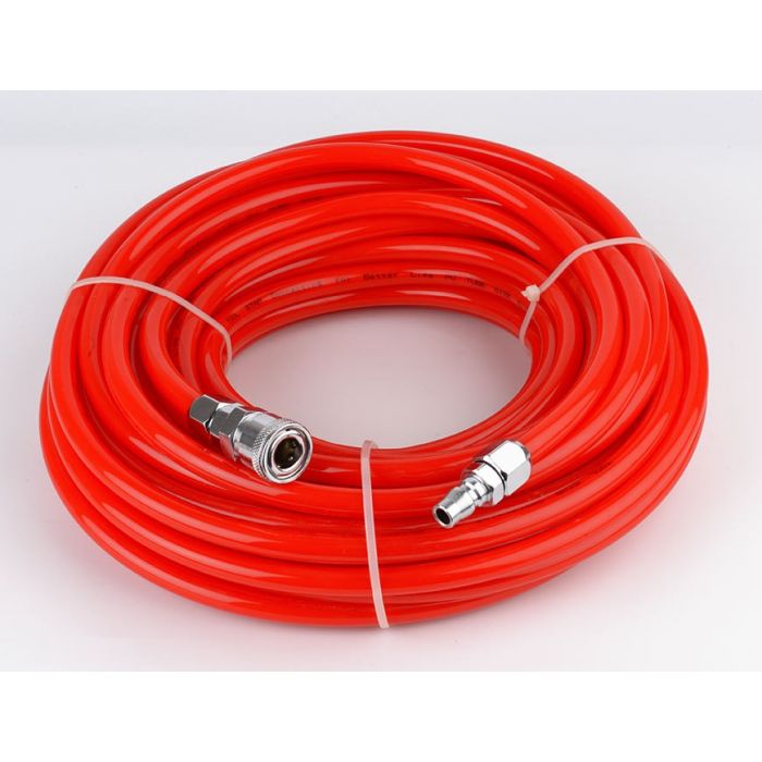 สายลมม้วน PU ขนาด 8x12 (20 เมตร) สีแดง