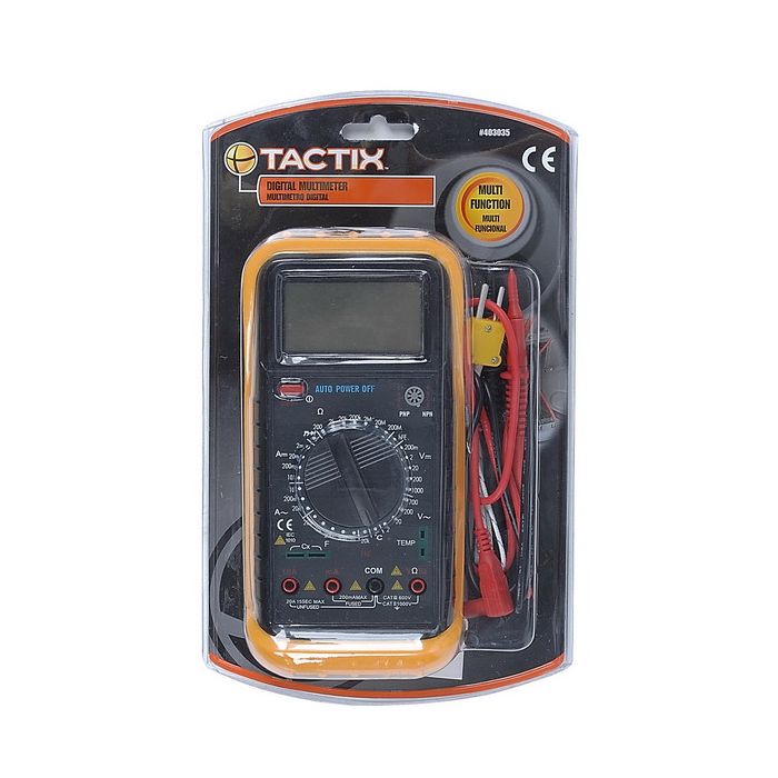มัลติมิเตอร์ ดิจิตอล 2V/20V/200V/1000V TACTIX