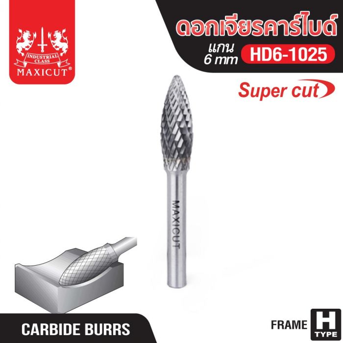 ดอกเจียรคาร์ไบด์ HD6-1025 Frame shape Super Cut