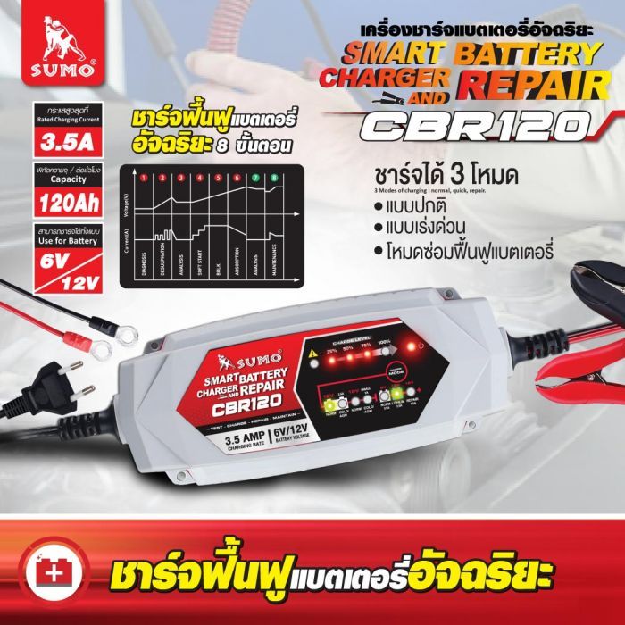 เครื่องชาร์จแบตเตอรี่อัจฉริยะ รุ่น CBR120
