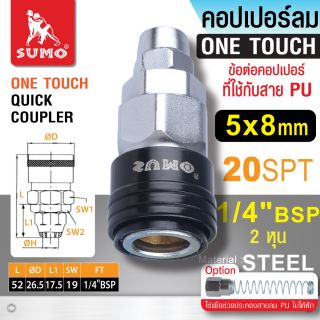 คอปเปอร์ใช้กับสาย PU 20 SPT 5x8mm