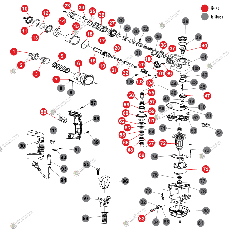 อะไหล่สว่านโรตารี่ รุ่น RH28-3