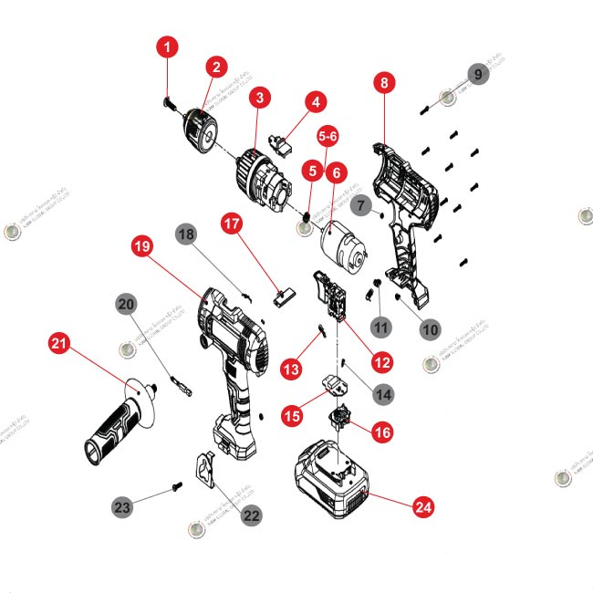 อะไหล่สว่านกระแทกไร้สาย รุ่น CD777