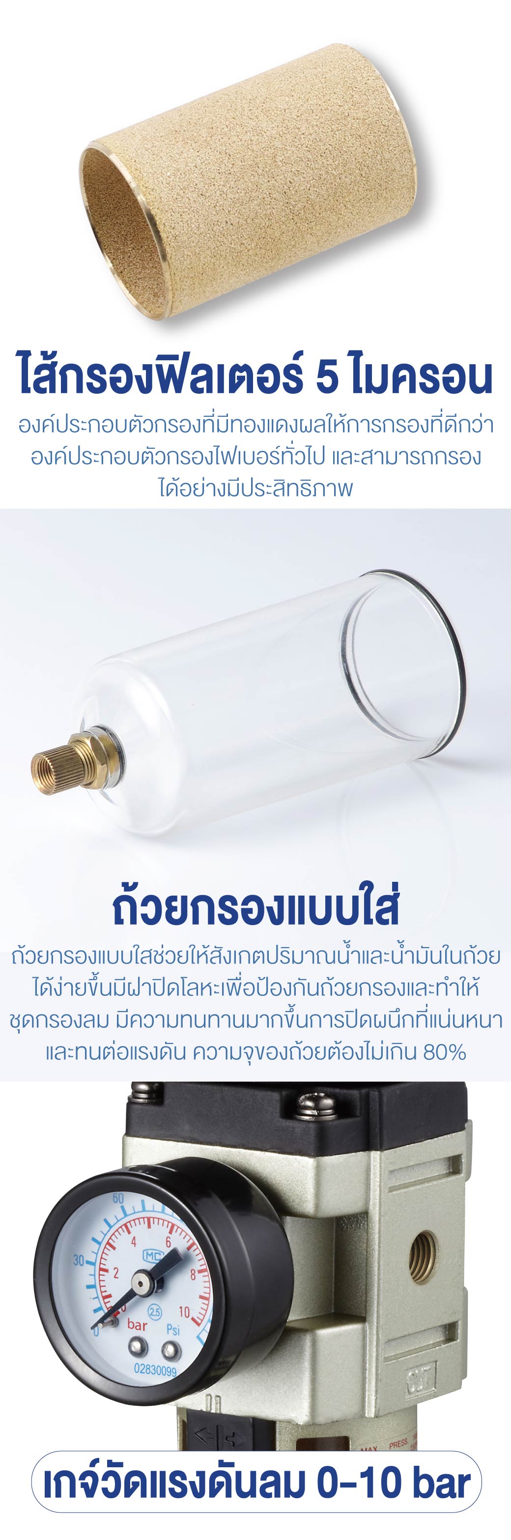 ชุดกรองลมปรับแรงดันลม