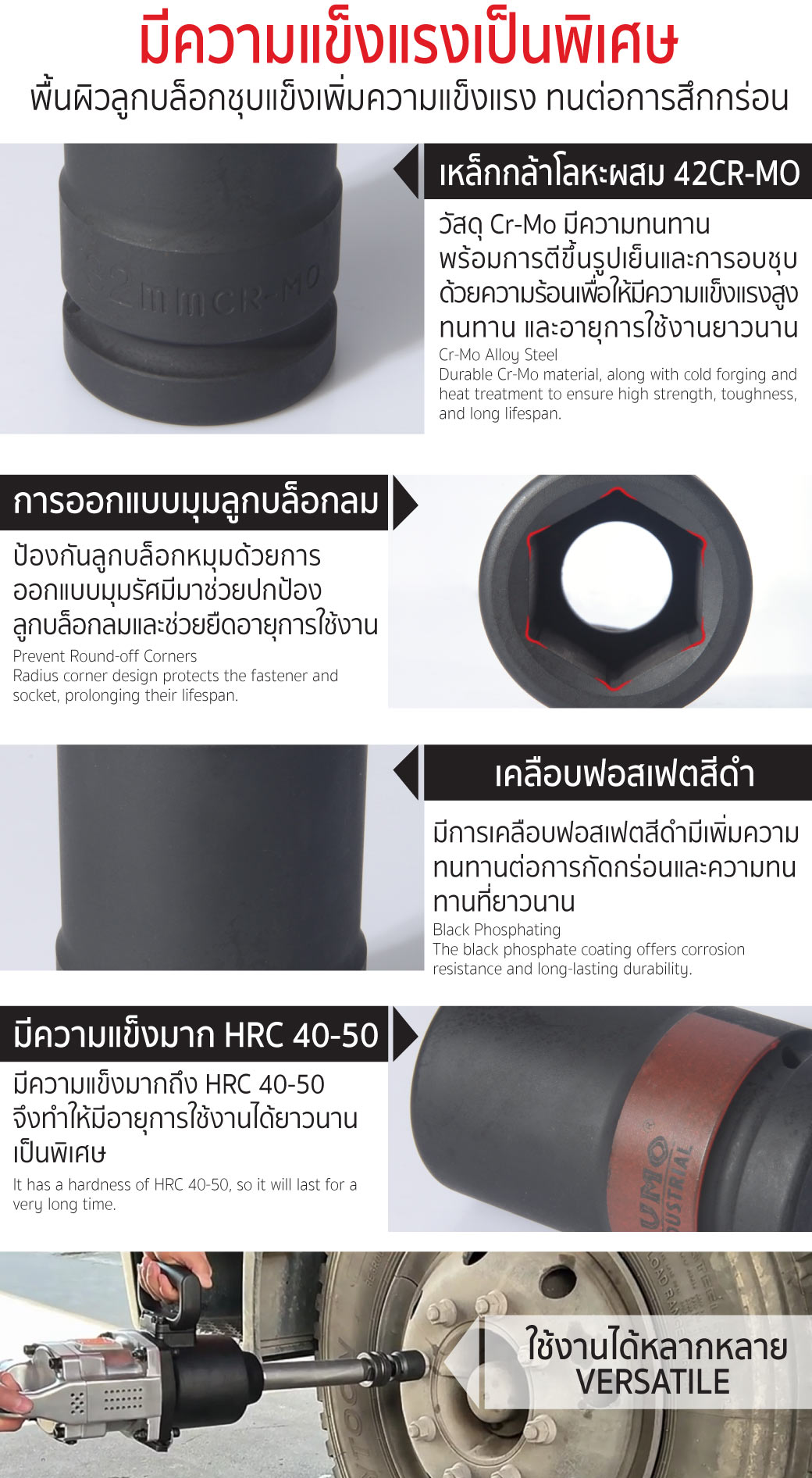 ลูกบล็อกลม impact socket