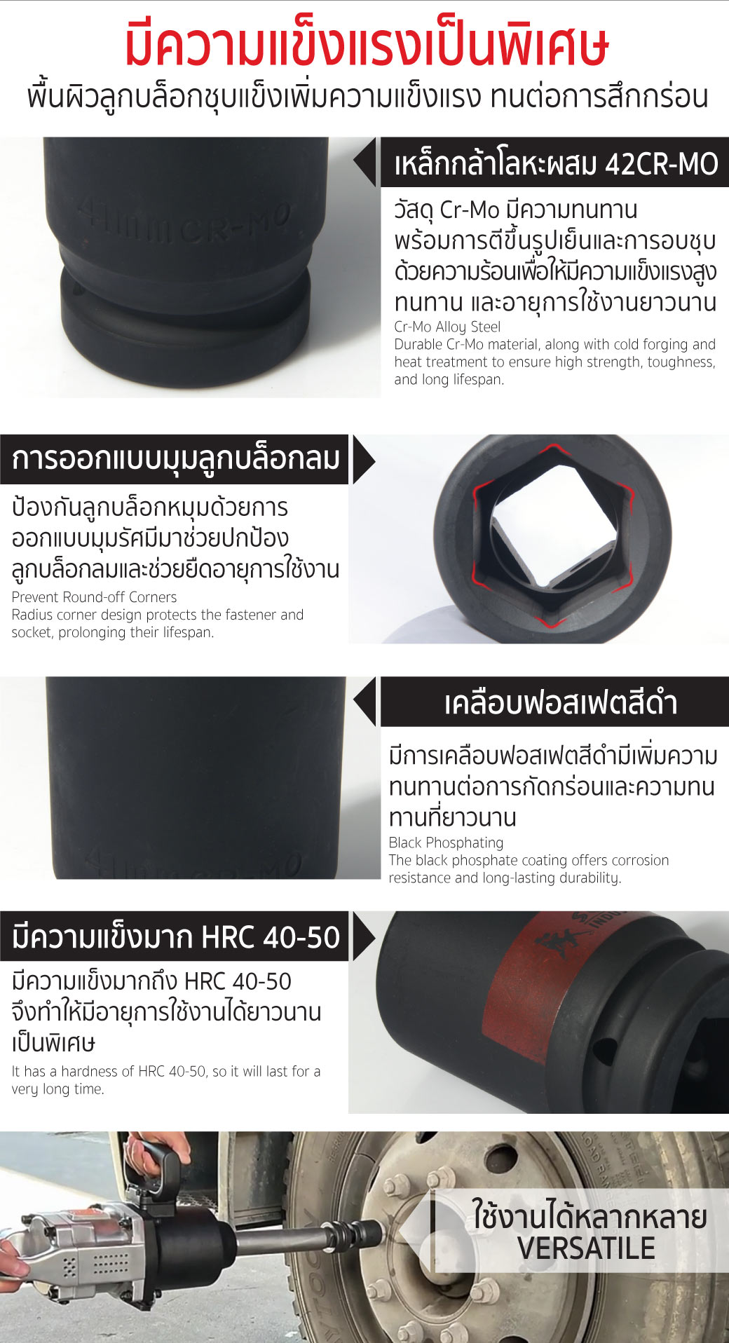 ลูกบล็อกลม impact socket