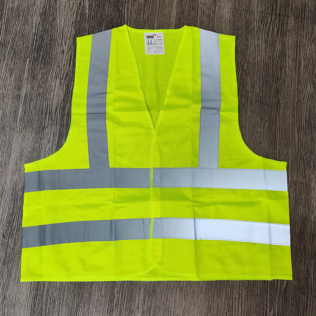 เสื้อจราจรผ้าแฟบริค สีเขียว