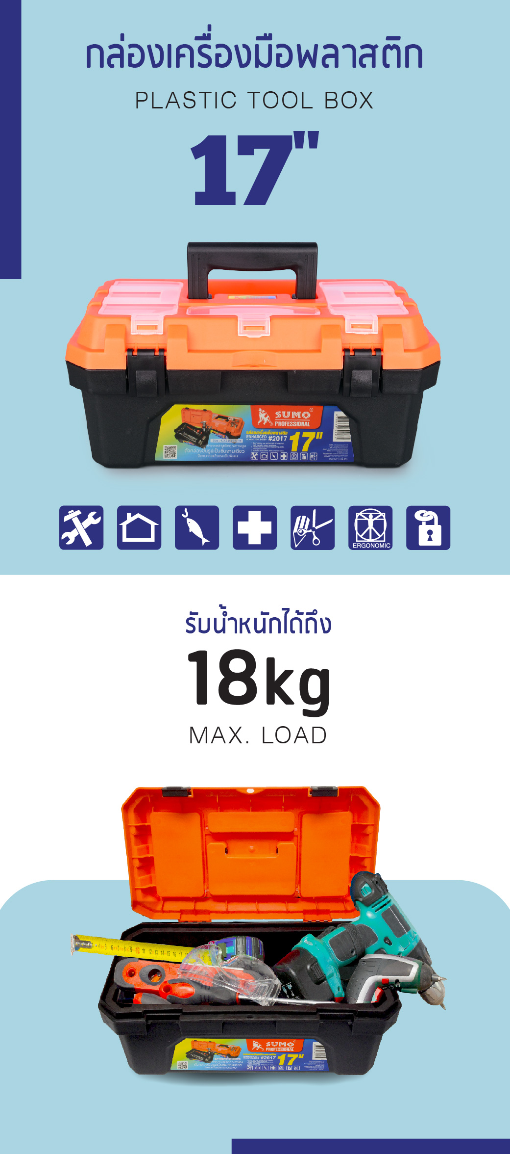 กล่องเครื่องมือพลาสติก
