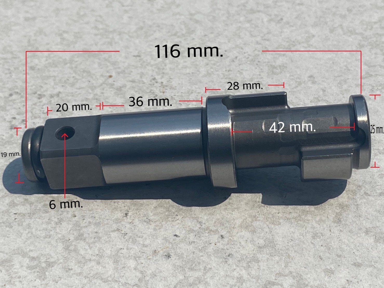 แกนเพลา บล็อกลมค้อนคู่ รุ่น34B01B6-B