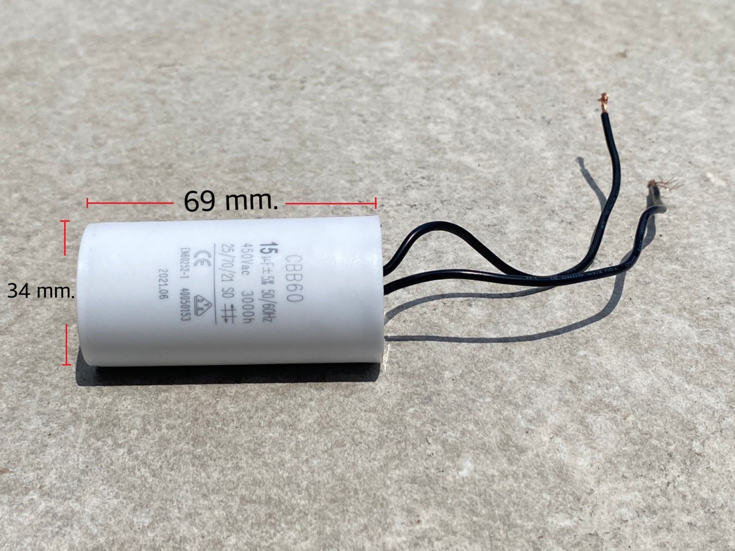 คาปาซิเตอร์ ปั๊มแช่ดูดโคลน รุ่น CBB60