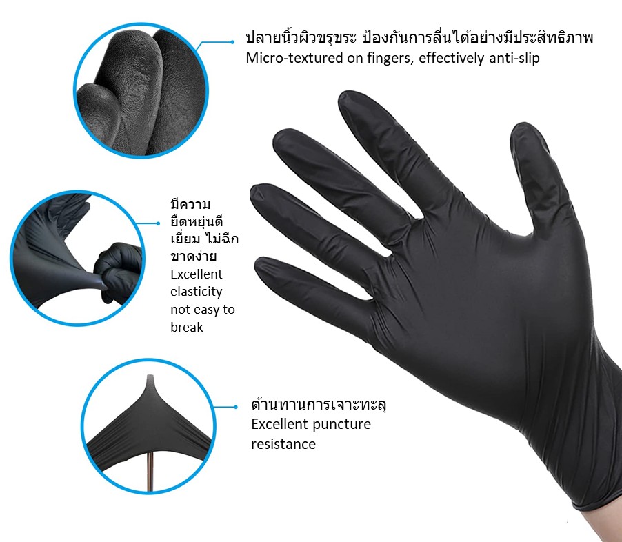 ถุงมือยางไนไตร